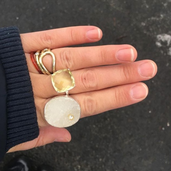 Lemon Topaz Statement Ring - Picture 2 of 5